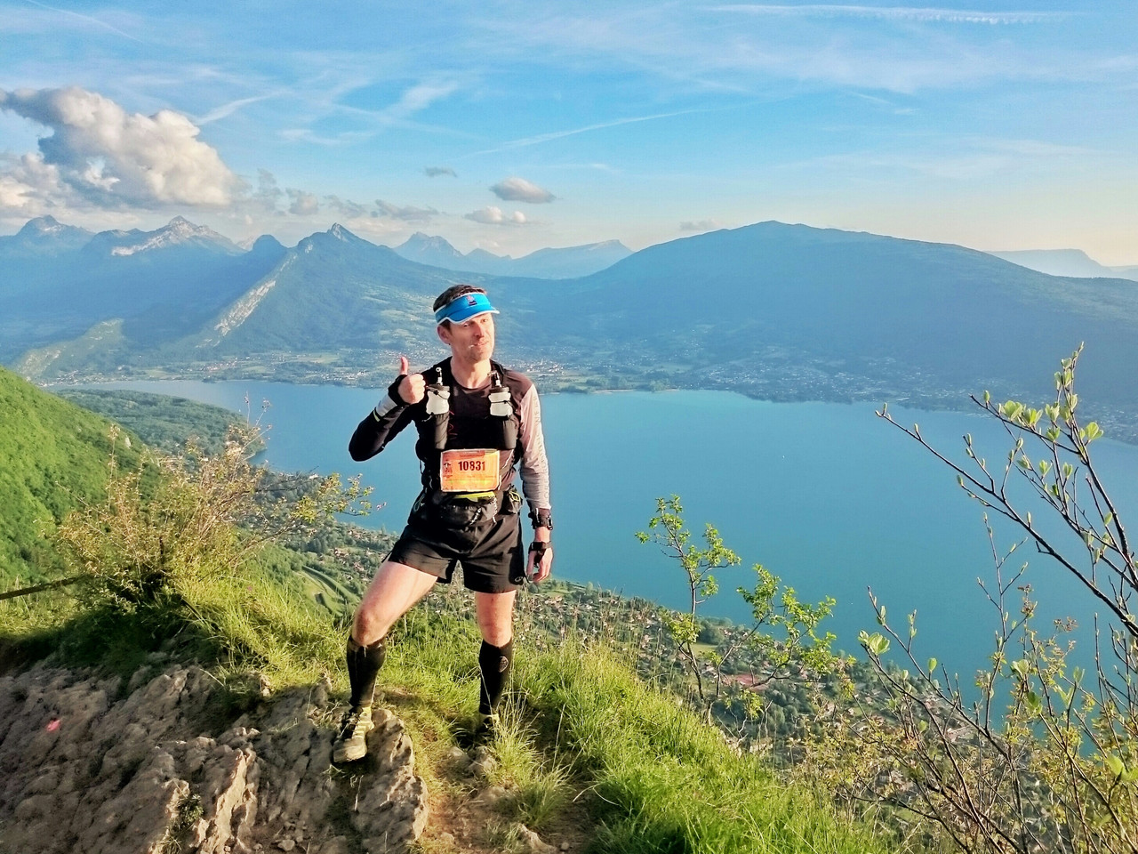 Vue sur Annecy en fin de course Maxirace