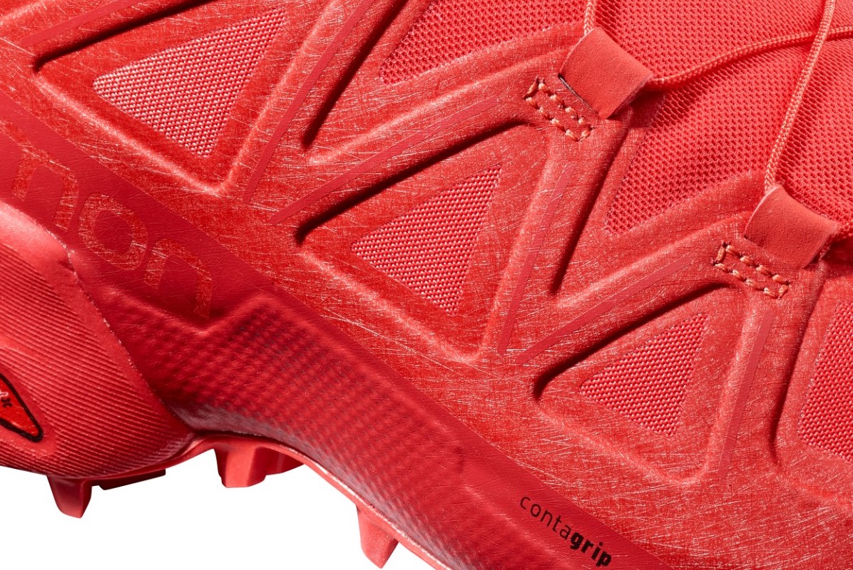 Vue du mesh de la Speedcross5 rouge