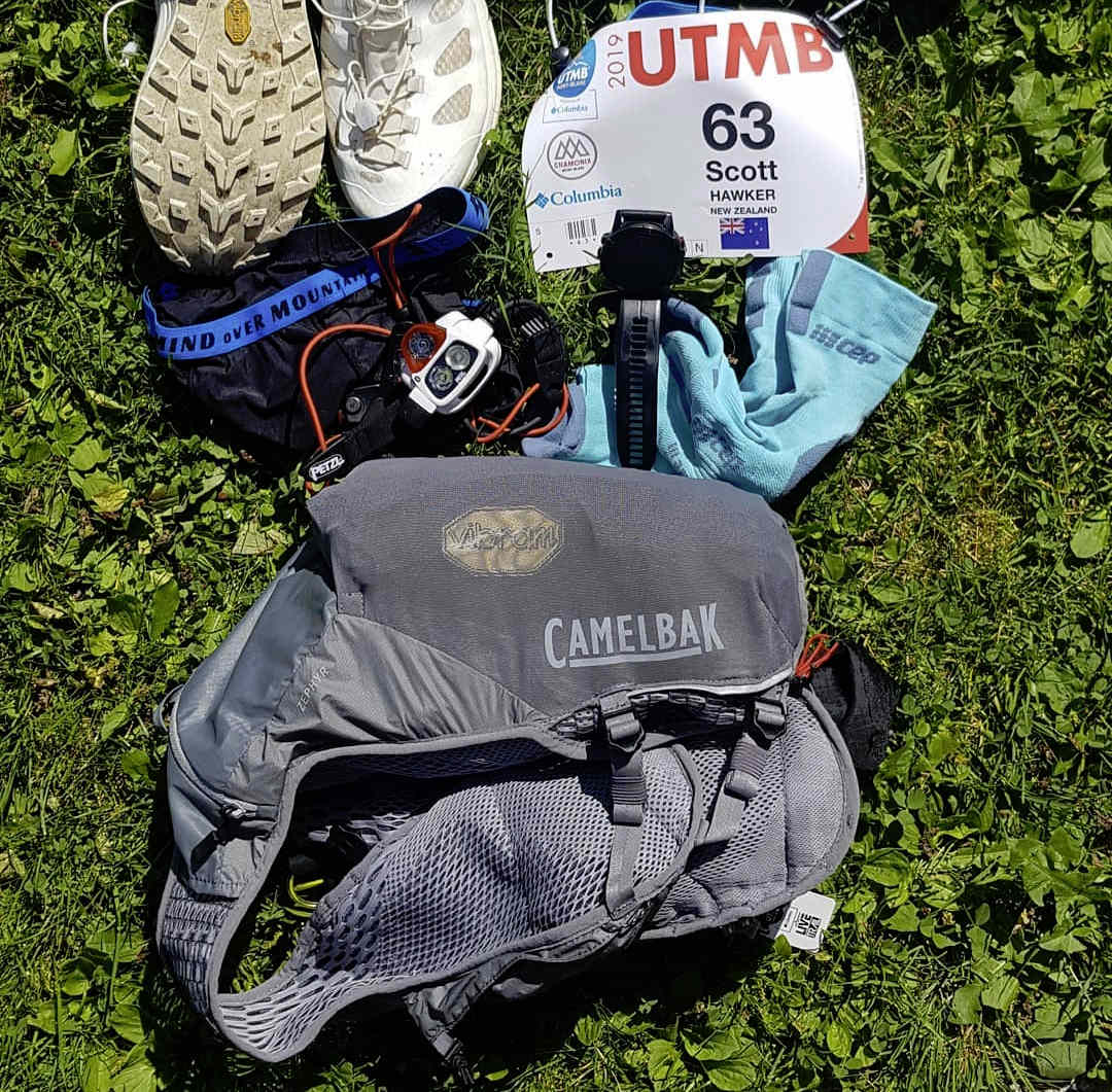 Le sac porté par Scott Hawker sur l'UTMB 2019