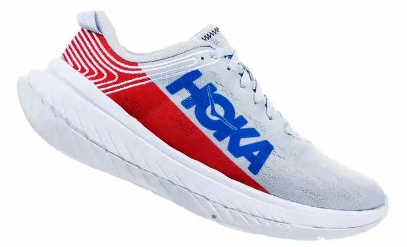 Hoka Carbon X en bleu blanc rouge