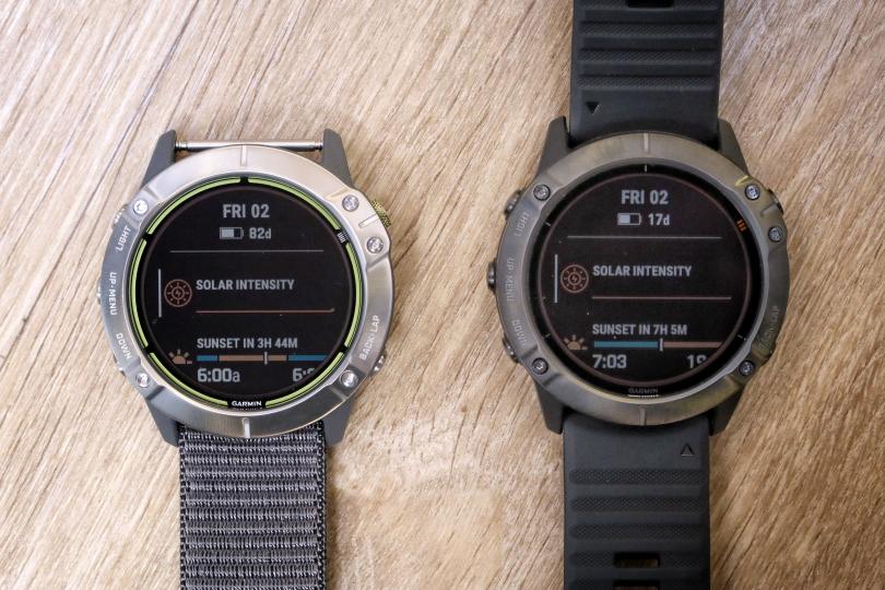 Les différences Garmin Fenix 6X Pro Solar / Garmin Enduro